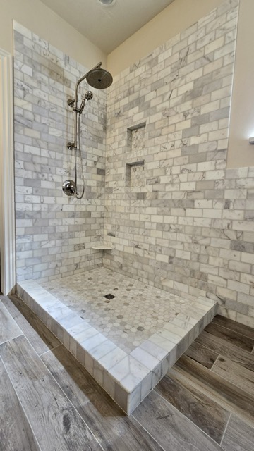 Beautiful Shower Remodel with Custom Tile