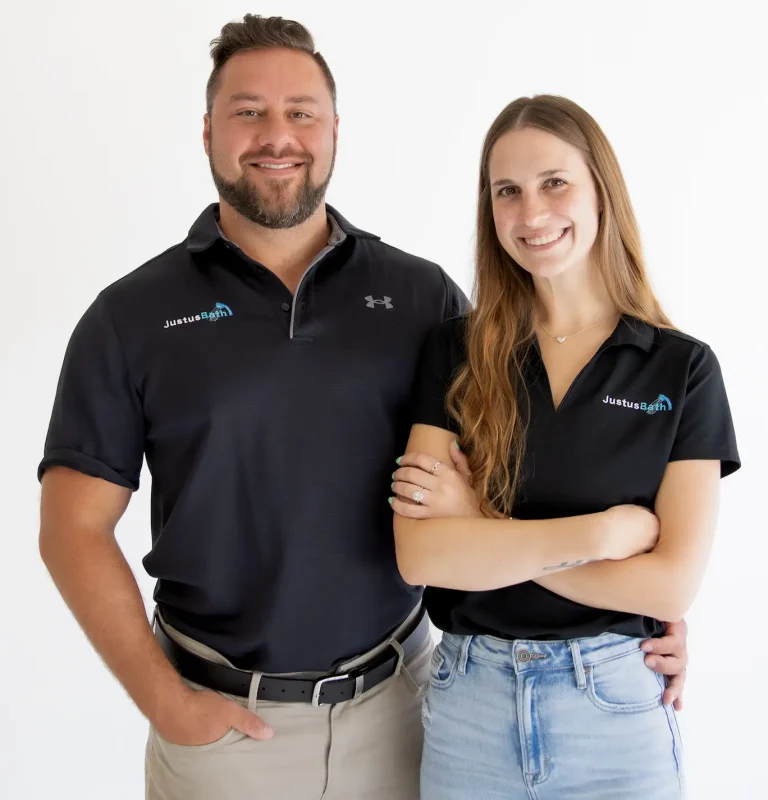 Owner Skyler Justus of Justus Bath smiling in his business photo in Oklahoma