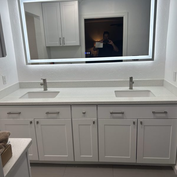 Vanity with smart mirror