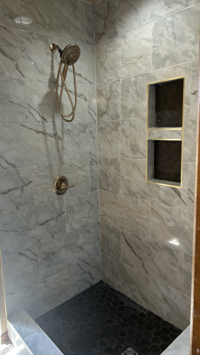 Remodeled shower by Justus Bath.